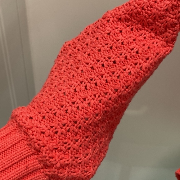 CACHE Vintage 80s Chunky Knit Sweater Side Buckle Wrap Size Small Retro RED - Picture 11 of 14